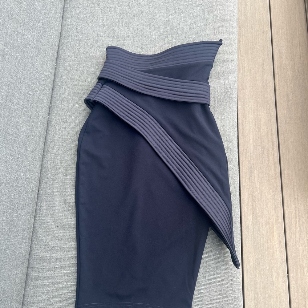 Zhivago Blue Asymmetrical Midi Dress